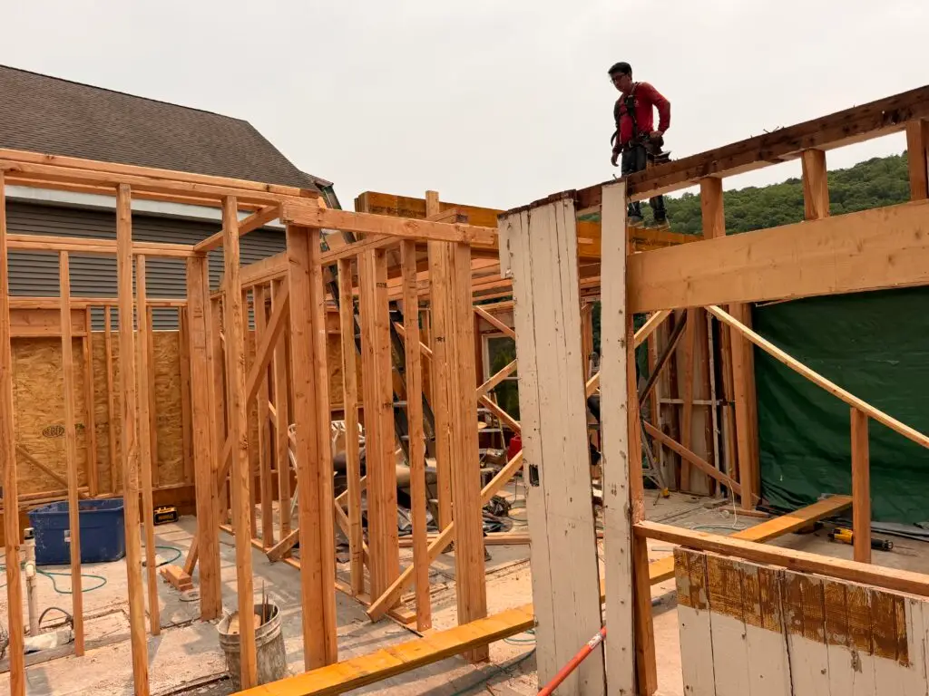 Residential framing project in Connecticut by 3VS Construction